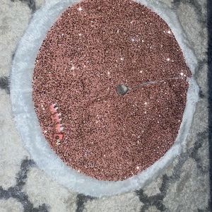 **SEQUENCE PINK CHRISTMAS SKIRT WITH CHOO CHOO TRAIN**